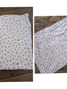 Lot Of 2 Caden Lane Bamboo Pink Floral‎ Blankets